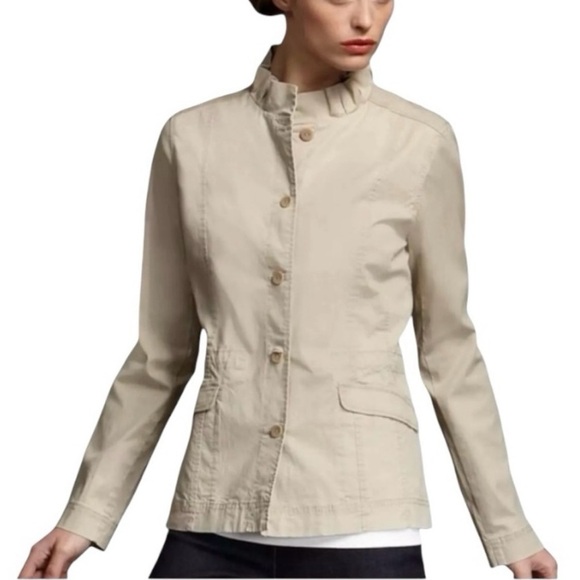 Eileen fisher Ruffle collar utility jacket - Picture 2 of 8